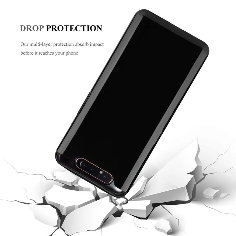 Cadorabo Hülle kompatibel mit Samsung Galaxy A80 / A90 4G Schutzhülle aus flexiblem TPU Silikon