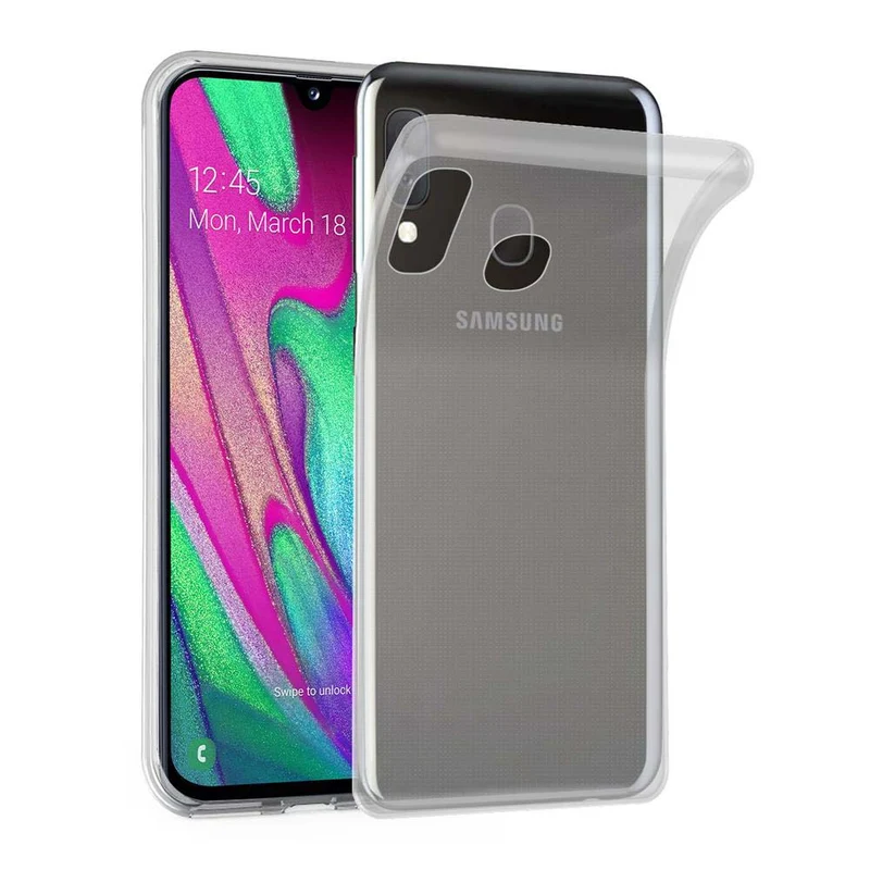 Cadorabo Hülle kompatibel mit Samsung Galaxy A40 Schutzhülle aus flexiblem TPU Silikon