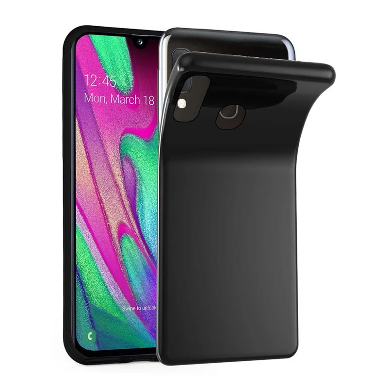Cadorabo Hülle kompatibel mit Samsung Galaxy A40 Schutzhülle aus flexiblem TPU Silikon