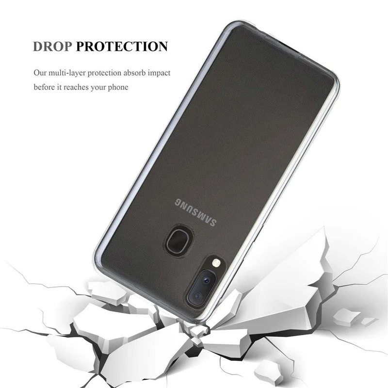 Cadorabo Hülle kompatibel mit Samsung Galaxy A40 Schutzhülle aus flexiblem TPU Silikon