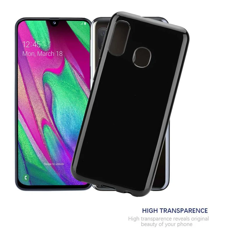 Cadorabo Hülle kompatibel mit Samsung Galaxy A40 Schutzhülle aus flexiblem TPU Silikon