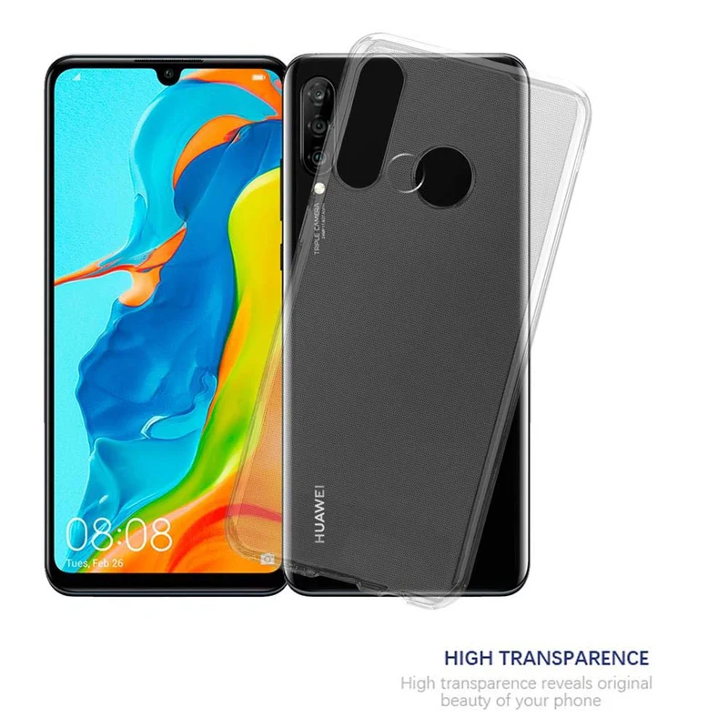 Cadorabo Hülle kompatibel mit Huawei P30 LITE Schutzhülle aus flexiblem TPU Silikon