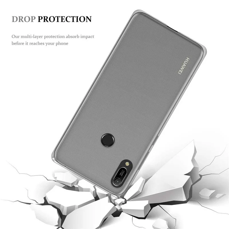 Cadorabo Hülle kompatibel mit Huawei Y6 2019 Schutzhülle aus flexiblem TPU Silikon