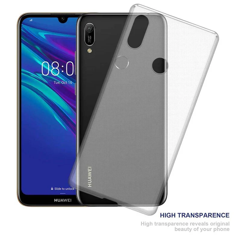 Cadorabo Hülle kompatibel mit Huawei Y6 2019 Schutzhülle aus flexiblem TPU Silikon