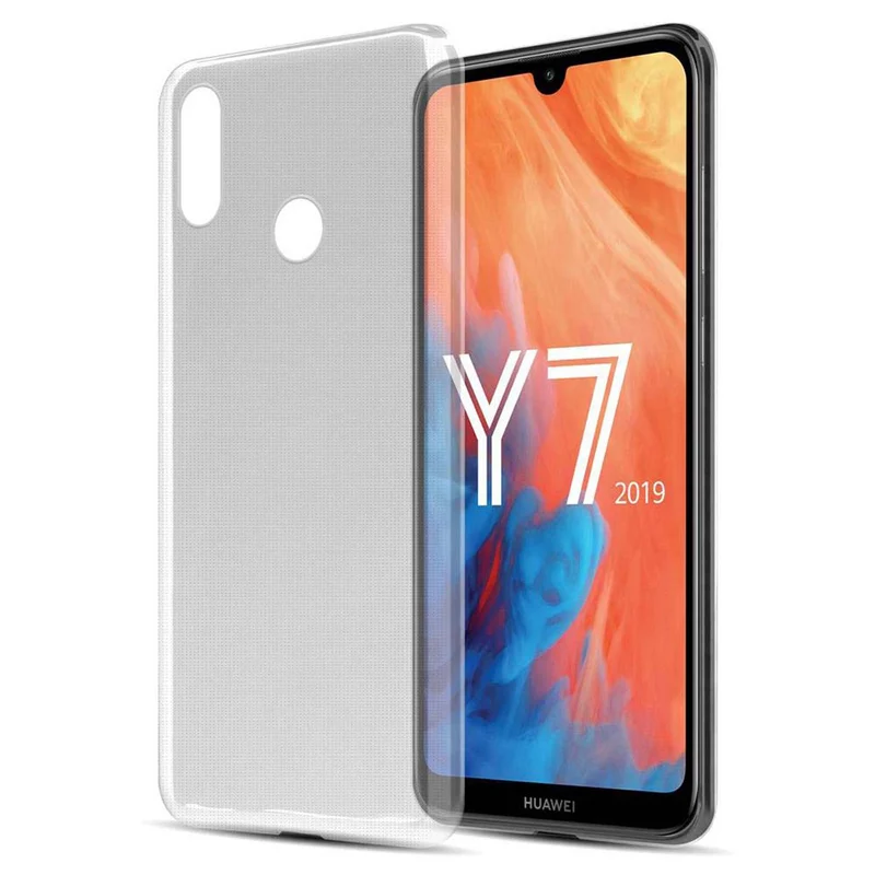 Cadorabo Hülle kompatibel mit Huawei Y7 2019 / Y7 PRIME 2019 Schutzhülle aus flexiblem TPU Silikon