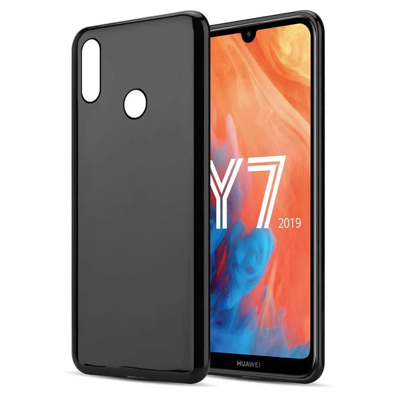 Cadorabo Hülle kompatibel mit Huawei Y7 2019 / Y7 PRIME 2019 Schutzhülle aus flexiblem TPU Silikon