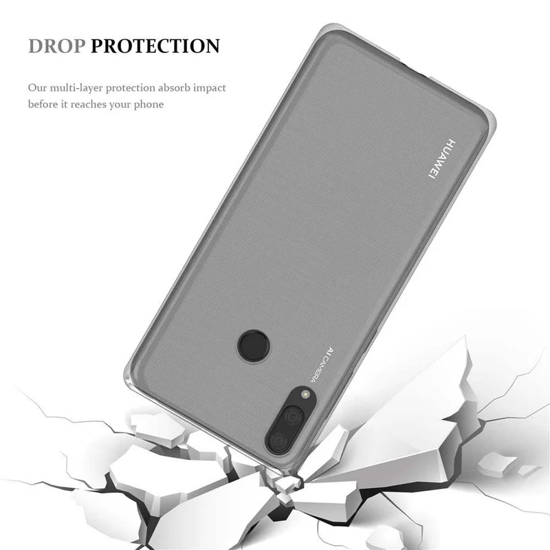 Cadorabo Hülle kompatibel mit Huawei Y7 2019 / Y7 PRIME 2019 Schutzhülle aus flexiblem TPU Silikon