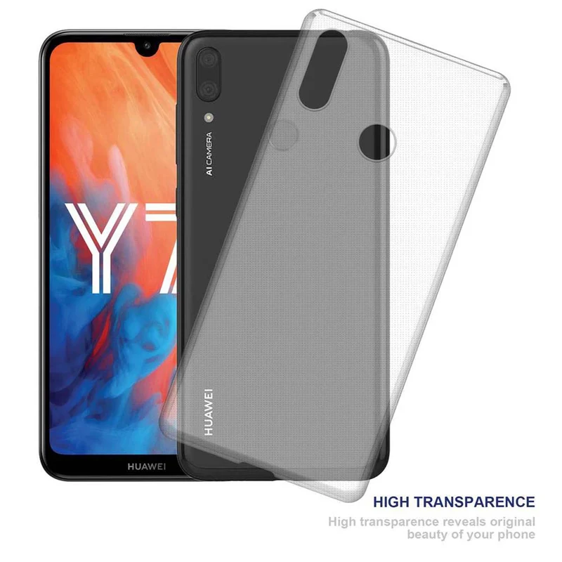 Cadorabo Hülle kompatibel mit Huawei Y7 2019 / Y7 PRIME 2019 Schutzhülle aus flexiblem TPU Silikon