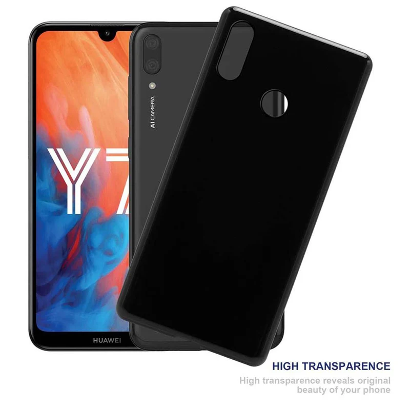 Cadorabo Hülle kompatibel mit Huawei Y7 2019 / Y7 PRIME 2019 Schutzhülle aus flexiblem TPU Silikon