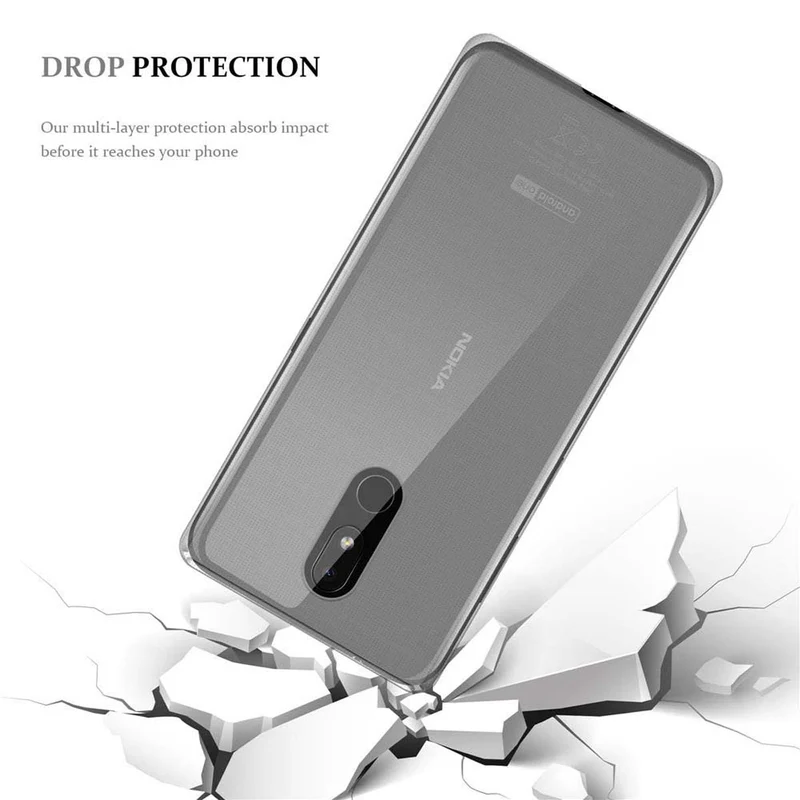 Cadorabo Hülle kompatibel mit Nokia 3,2 Schutzhülle aus flexiblem TPU Silikon