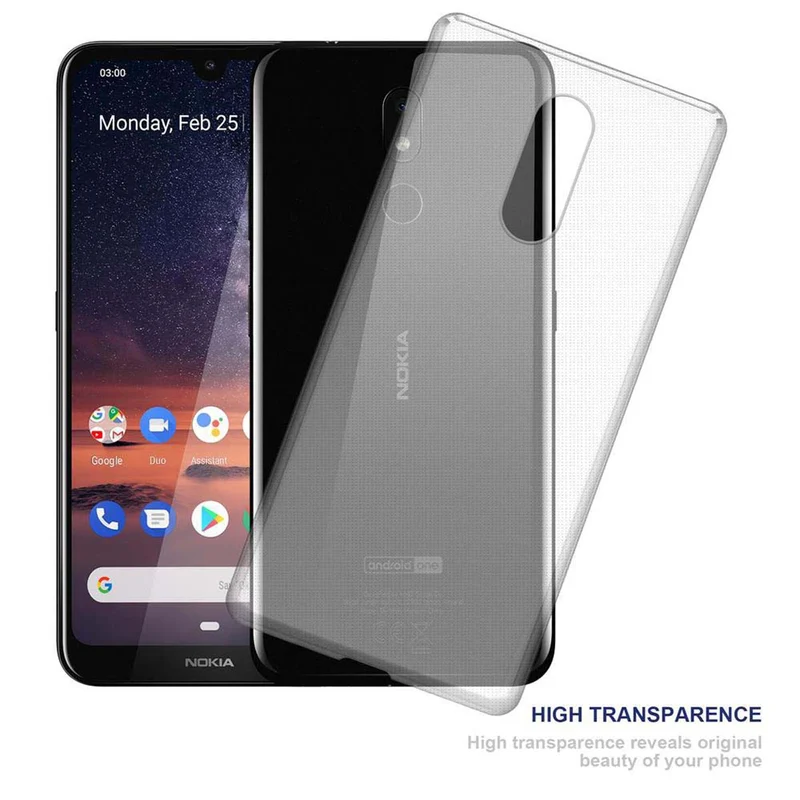 Cadorabo Hülle kompatibel mit Nokia 3,2 Schutzhülle aus flexiblem TPU Silikon