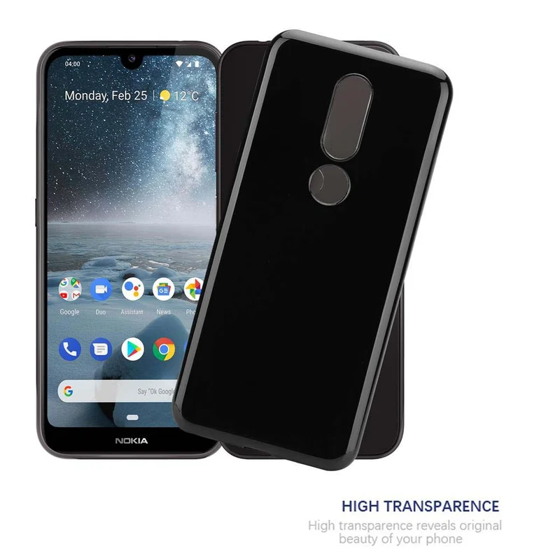 Cadorabo Hülle kompatibel mit Nokia 4,2 Schutzhülle aus flexiblem TPU Silikon