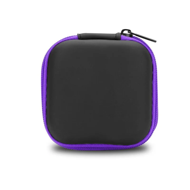 Cadorabo Kopfhörer Aufbewahrungsbox Eckige Robuste Tasche aus formstabilem Stoff mit Netzfach und Reißverschluss für Headset, In-Ear Headphone und vieles mehr