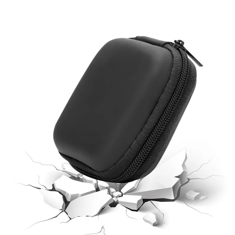 Cadorabo Kopfhörer Aufbewahrungsbox Eckige Robuste Tasche aus formstabilem Stoff mit Netzfach und Reißverschluss für Headset, In-Ear Headphone und vieles mehr