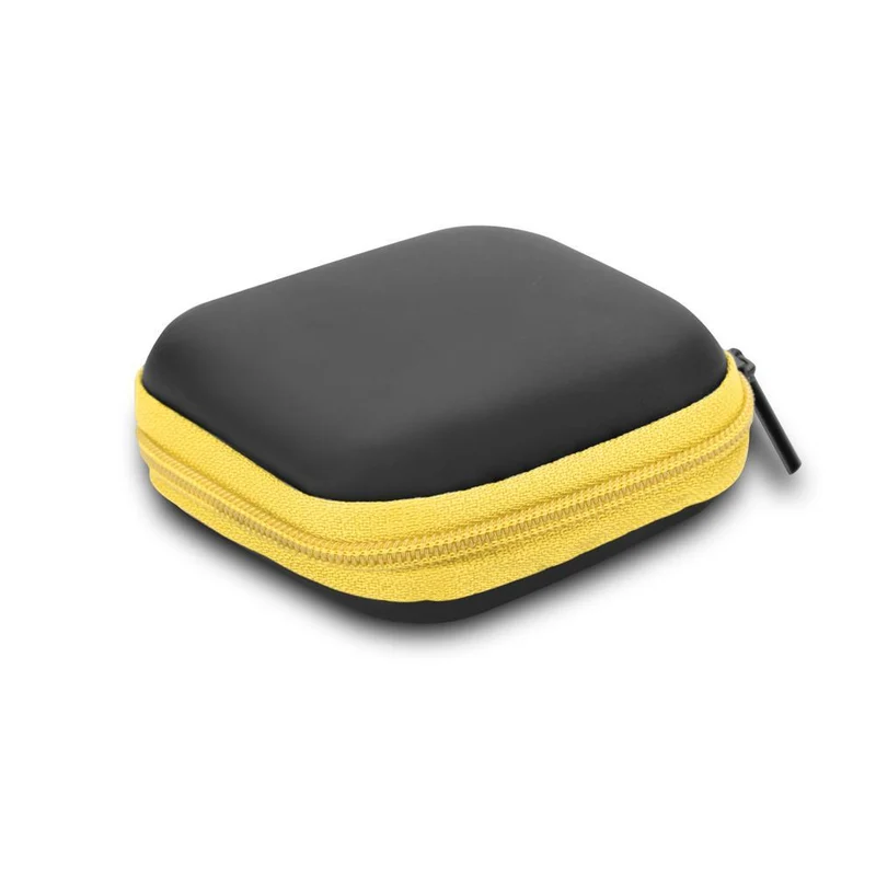 Cadorabo Kopfhörer Aufbewahrungsbox Eckige Robuste Tasche aus formstabilem Stoff mit Netzfach und Reißverschluss für Headset, In-Ear Headphone und vieles mehr