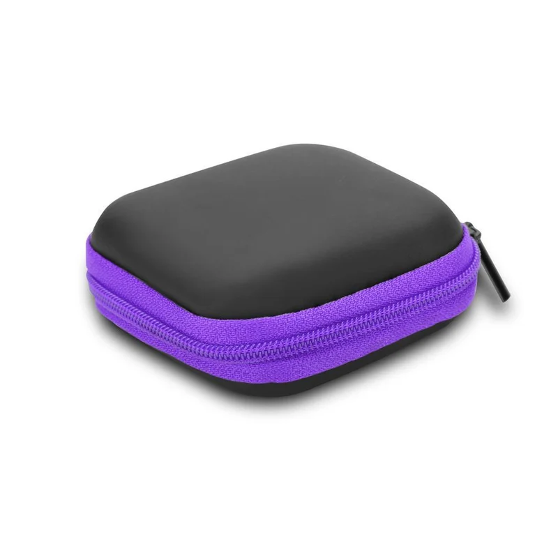 Cadorabo Kopfhörer Aufbewahrungsbox Eckige Robuste Tasche aus formstabilem Stoff mit Netzfach und Reißverschluss für Headset, In-Ear Headphone und vieles mehr