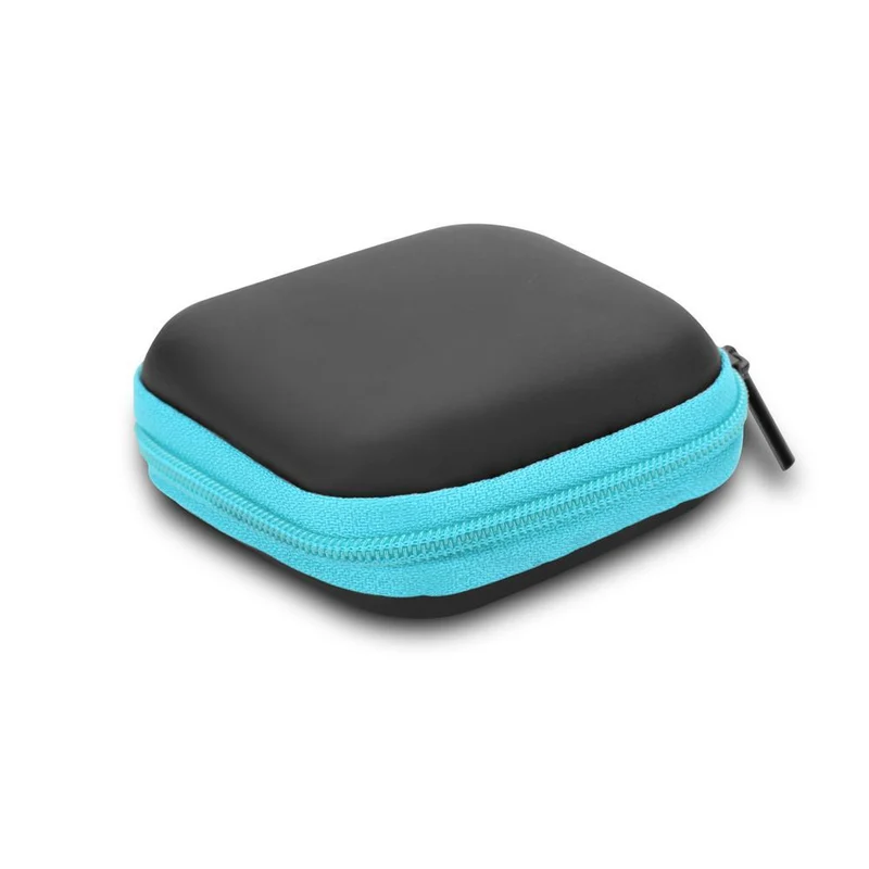 Cadorabo Kopfhörer Aufbewahrungsbox Eckige Robuste Tasche aus formstabilem Stoff mit Netzfach und Reißverschluss für Headset, In-Ear Headphone und vieles mehr