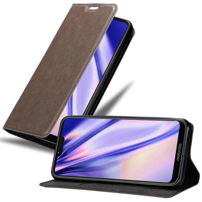 Cadorabo Hülle kompatibel mit Motorola MOTO G7 POWER Schutzhülle mit Magnetverschluss, Standfunktion und Kartenfach