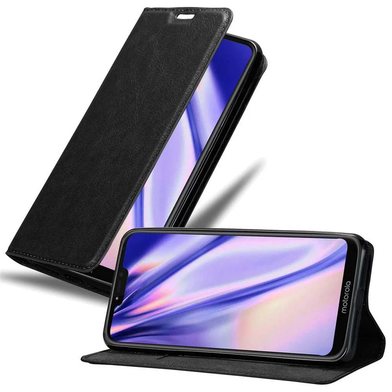 Cadorabo Hülle kompatibel mit Motorola MOTO G7 POWER Schutzhülle mit Magnetverschluss, Standfunktion und Kartenfach