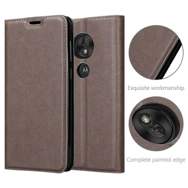 Cadorabo Hülle kompatibel mit Motorola MOTO G7 PLAY Schutzhülle mit Magnetverschluss, Standfunktion und Kartenfach