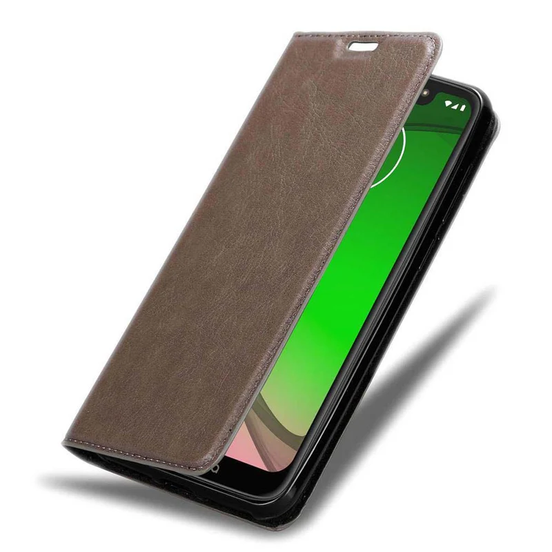 Cadorabo Hülle kompatibel mit Motorola MOTO G7 PLAY Schutzhülle mit Magnetverschluss, Standfunktion und Kartenfach