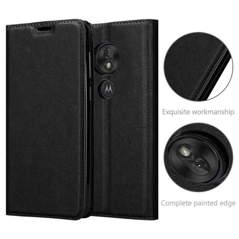 Cadorabo Hülle kompatibel mit Motorola MOTO G7 PLAY Schutzhülle mit Magnetverschluss, Standfunktion und Kartenfach