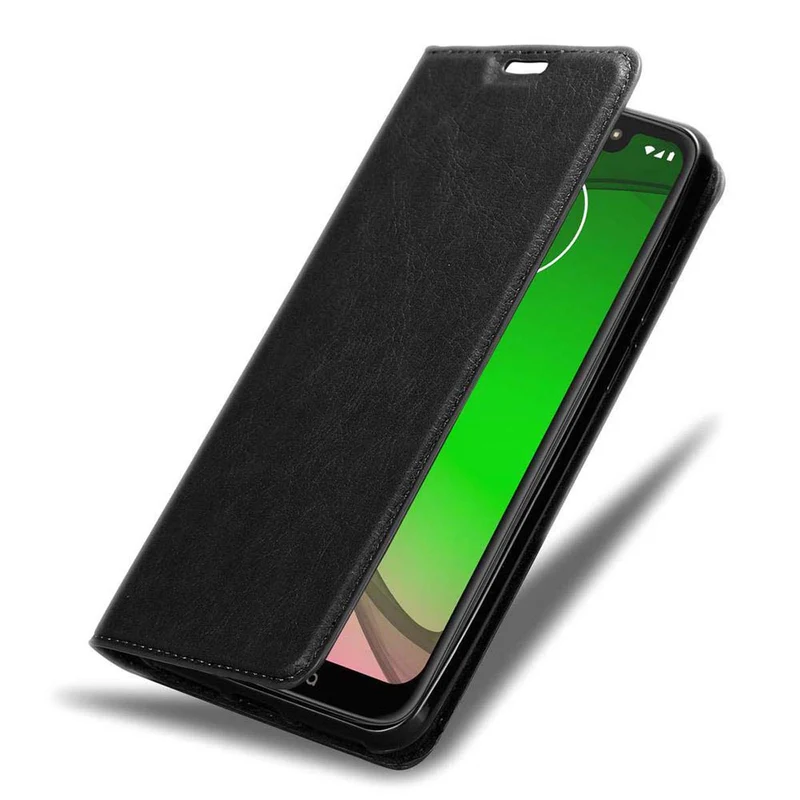 Cadorabo Hülle kompatibel mit Motorola MOTO G7 PLAY Schutzhülle mit Magnetverschluss, Standfunktion und Kartenfach