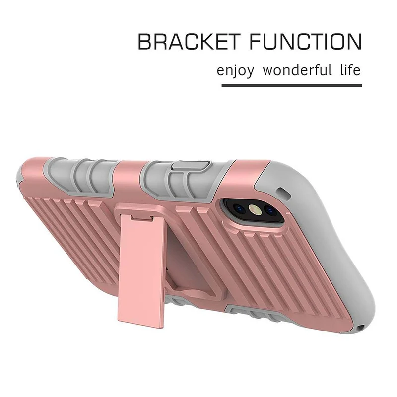 Cadorabo Hülle kompatibel mit Apple iPhone X / XS Outdoor Hybrid Schutzhülle mit Standfunktion im Heavy Duty Design