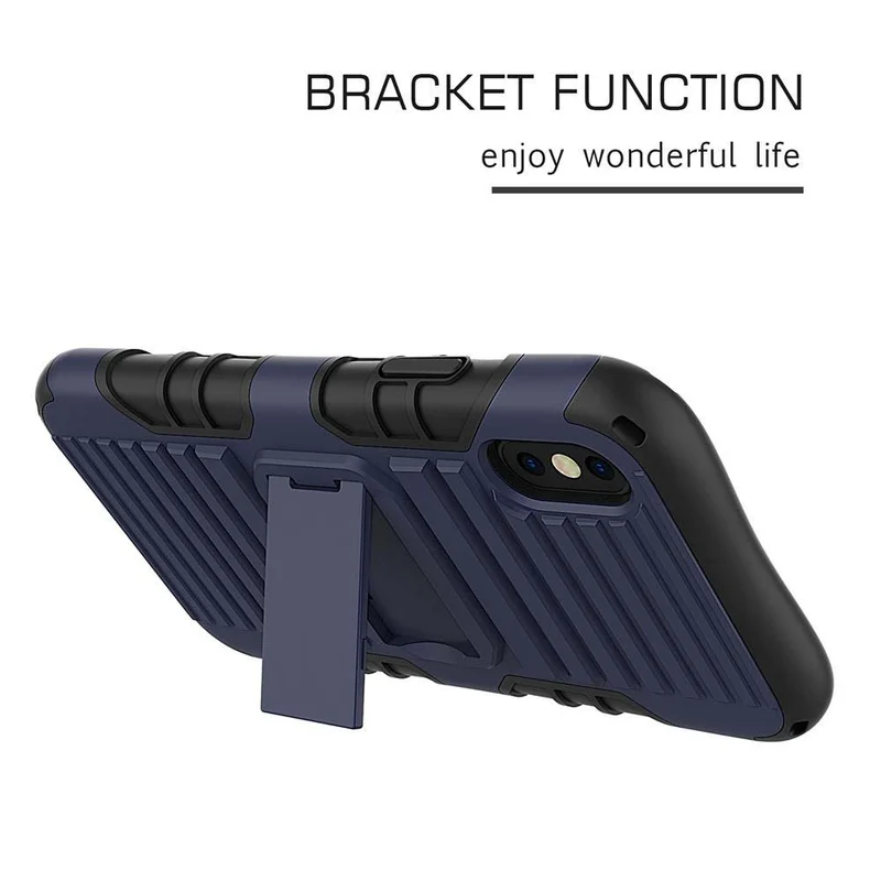 Cadorabo Hülle kompatibel mit Apple iPhone X / XS Outdoor Hybrid Schutzhülle mit Standfunktion im Heavy Duty Design