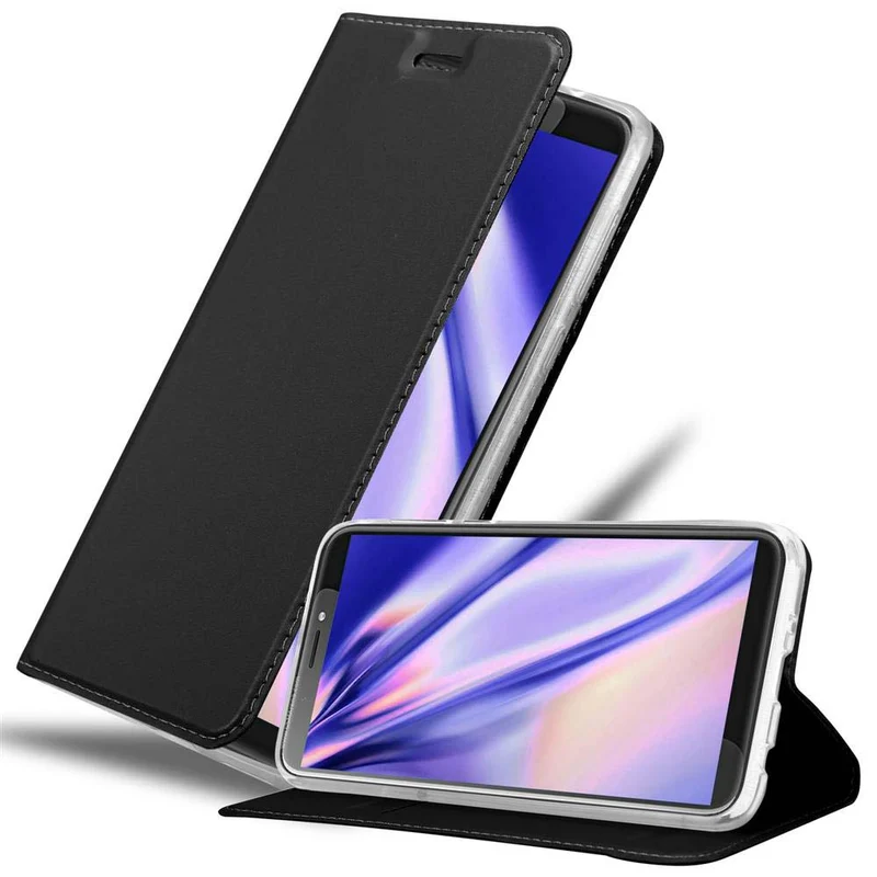 Cadorabo Hülle kompatibel mit HTC Desire 12 PLUS Schutzhülle mit Magnetverschluss, Standfunktion und Kartenfach