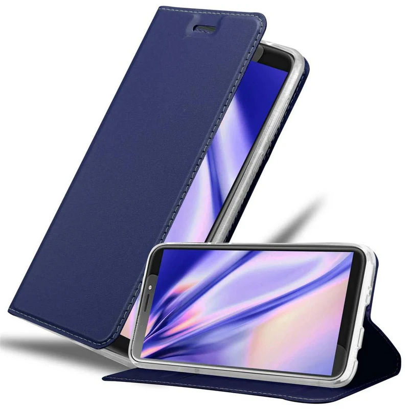 Cadorabo Hülle kompatibel mit HTC Desire 12 PLUS Schutzhülle mit Magnetverschluss, Standfunktion und Kartenfach