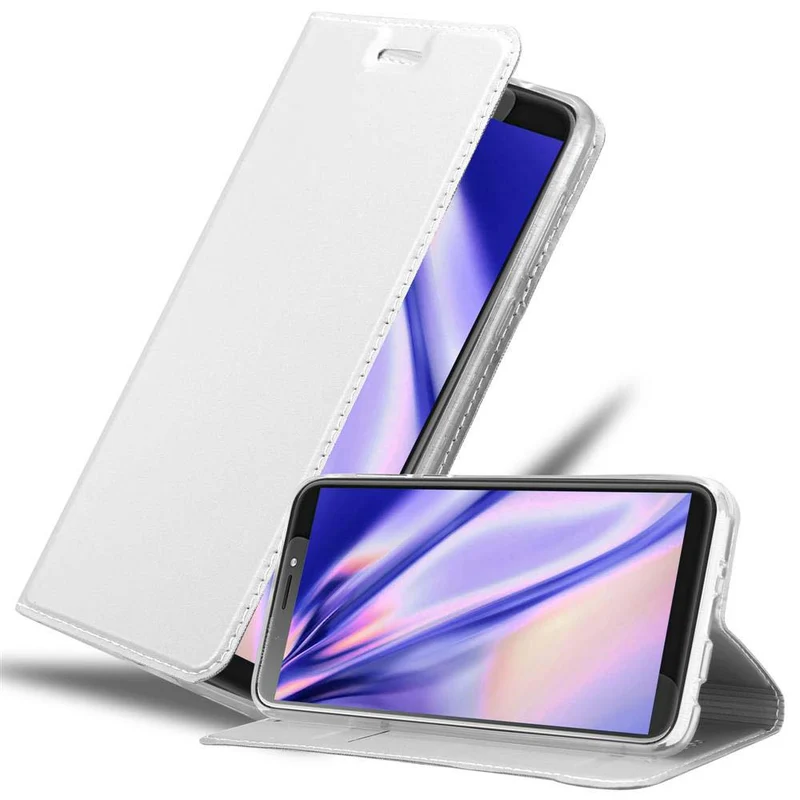 Cadorabo Hülle kompatibel mit HTC Desire 12 PLUS Schutzhülle mit Magnetverschluss, Standfunktion und Kartenfach
