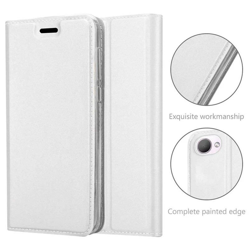 Cadorabo Hülle kompatibel mit HTC Desire 12 Schutzhülle mit Magnetverschluss, Standfunktion und Kartenfach