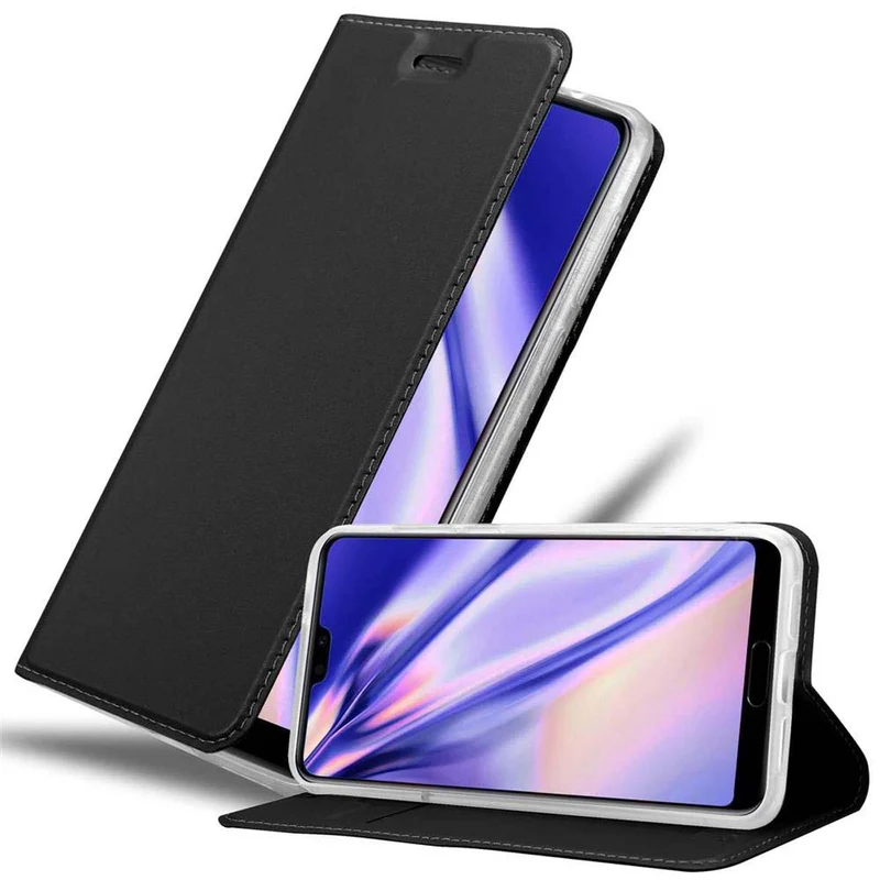 Cadorabo Hülle kompatibel mit Huawei P20 Schutzhülle mit Magnetverschluss, Standfunktion und Kartenfach