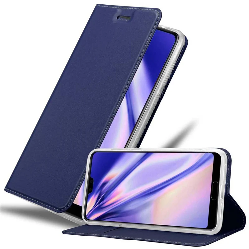 Cadorabo Hülle kompatibel mit Huawei P20 Schutzhülle mit Magnetverschluss, Standfunktion und Kartenfach