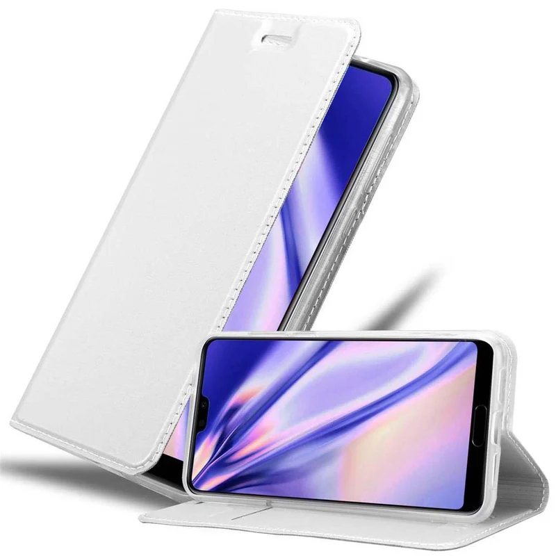 Cadorabo Hülle kompatibel mit Huawei P20 Schutzhülle mit Magnetverschluss, Standfunktion und Kartenfach