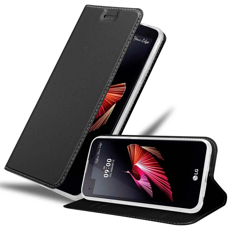 Cadorabo Hülle kompatibel mit LG X SCREEN Schutzhülle mit Magnetverschluss, Standfunktion und Kartenfach