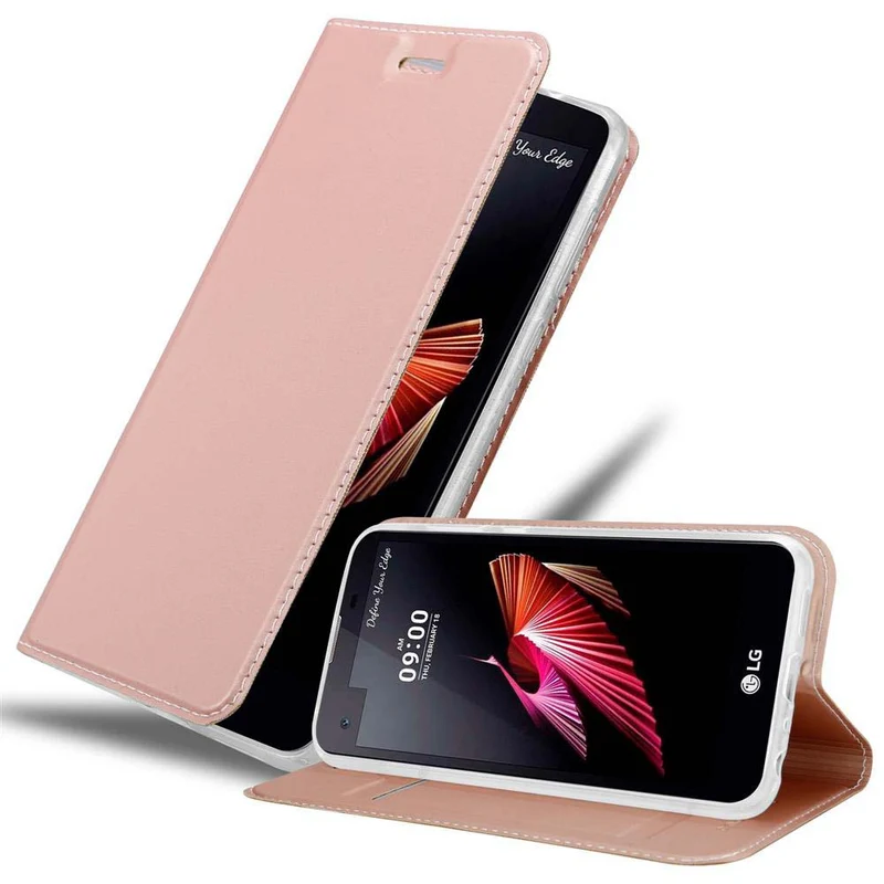 Cadorabo Hülle kompatibel mit LG X SCREEN Schutzhülle mit Magnetverschluss, Standfunktion und Kartenfach