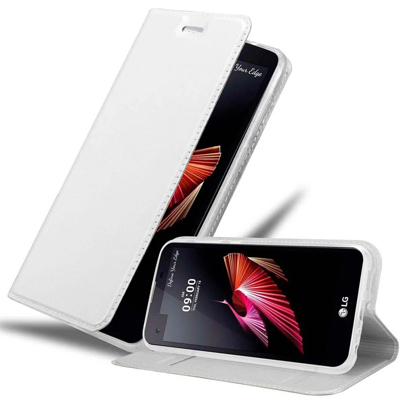 Cadorabo Hülle kompatibel mit LG X SCREEN Schutzhülle mit Magnetverschluss, Standfunktion und Kartenfach