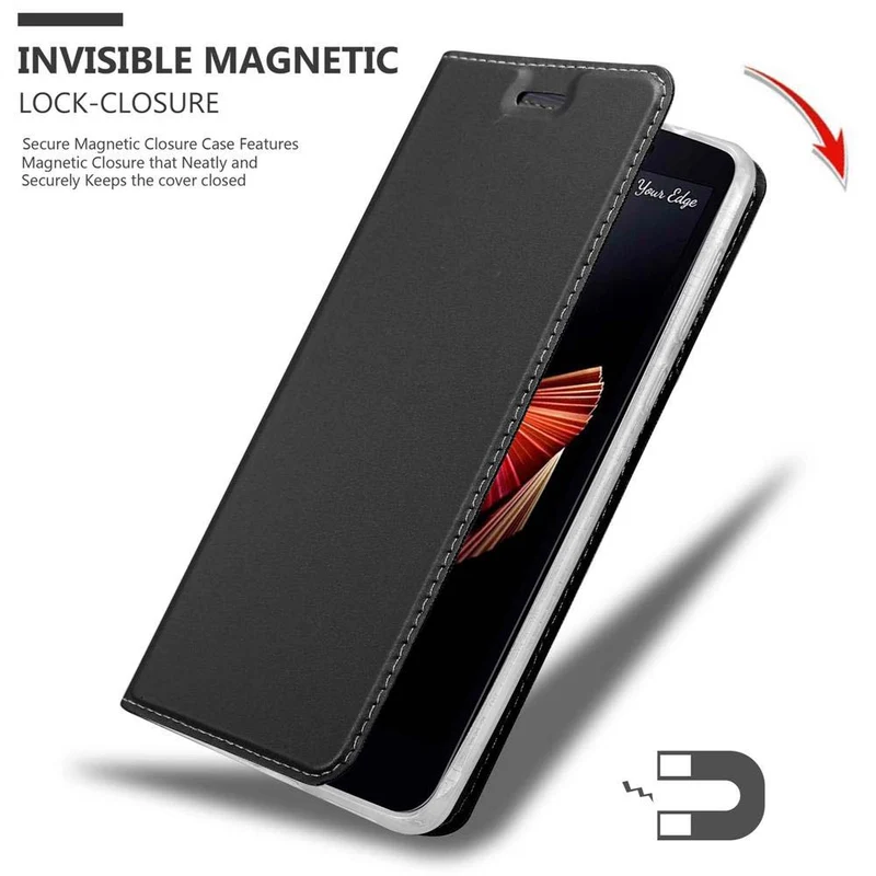 Cadorabo Hülle kompatibel mit LG X SCREEN Schutzhülle mit Magnetverschluss, Standfunktion und Kartenfach