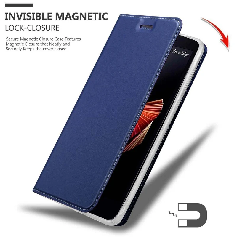 Cadorabo Hülle kompatibel mit LG X SCREEN Schutzhülle mit Magnetverschluss, Standfunktion und Kartenfach