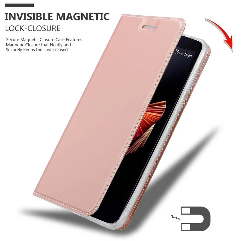 Cadorabo Hülle kompatibel mit LG X SCREEN Schutzhülle mit Magnetverschluss, Standfunktion und Kartenfach
