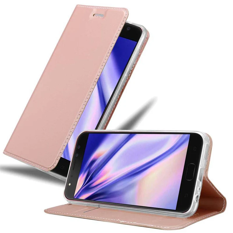 Cadorabo Hülle kompatibel mit Asus ZenFone 4 Selfie PRO Schutzhülle mit Magnetverschluss, Standfunktion und Kartenfach