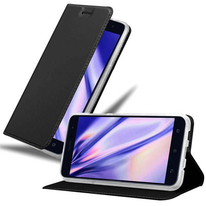 Cadorabo Hülle kompatibel mit Asus ZenFone 3 (5.5 Zoll) Schutzhülle mit Magnetverschluss, Standfunktion und Kartenfach
