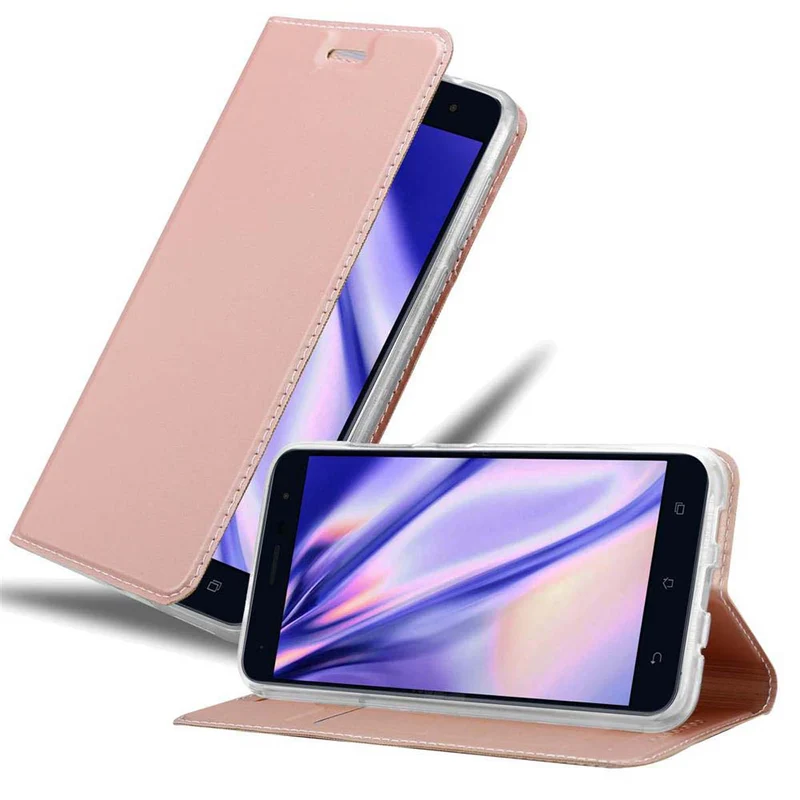 Cadorabo Hülle kompatibel mit Asus ZenFone 3 (5.5 Zoll) Schutzhülle mit Magnetverschluss, Standfunktion und Kartenfach