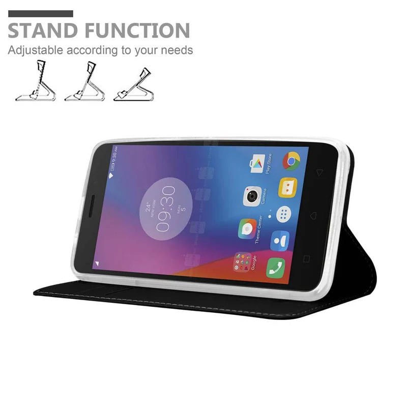 Cadorabo Hülle kompatibel mit Lenovo K6 / K6 POWER Schutzhülle mit Magnetverschluss, Standfunktion und Kartenfach
