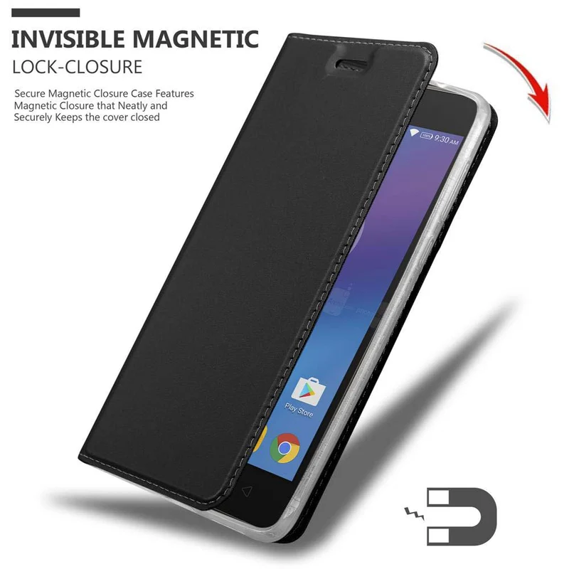 Cadorabo Hülle kompatibel mit Lenovo K6 / K6 POWER Schutzhülle mit Magnetverschluss, Standfunktion und Kartenfach
