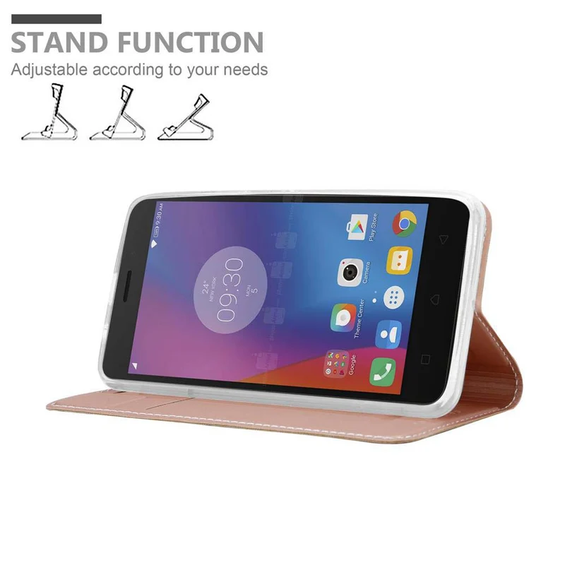 Cadorabo Hülle kompatibel mit Lenovo K6 / K6 POWER Schutzhülle mit Magnetverschluss, Standfunktion und Kartenfach