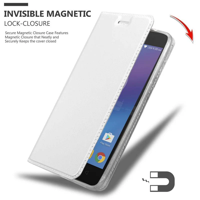 Cadorabo Hülle kompatibel mit Lenovo K6 / K6 POWER Schutzhülle mit Magnetverschluss, Standfunktion und Kartenfach