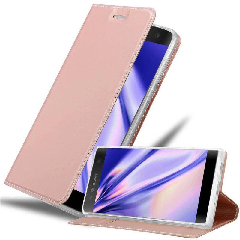 Cadorabo Hülle kompatibel mit Sony Xperia XA2 Schutzhülle mit Magnetverschluss, Standfunktion und Kartenfach